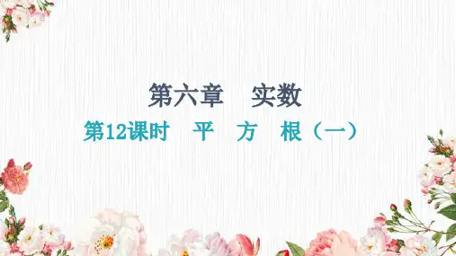 人教版七年级数学下册课件：平 方 根(一)