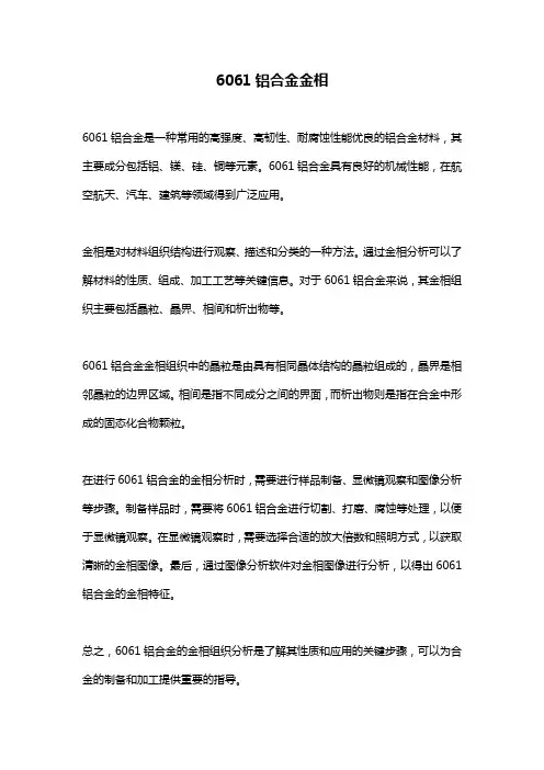 6061铝合金金相 