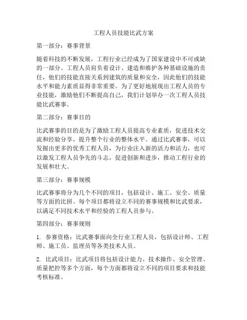 工程人员技能比武方案