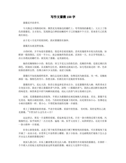 写作文蔷薇150字