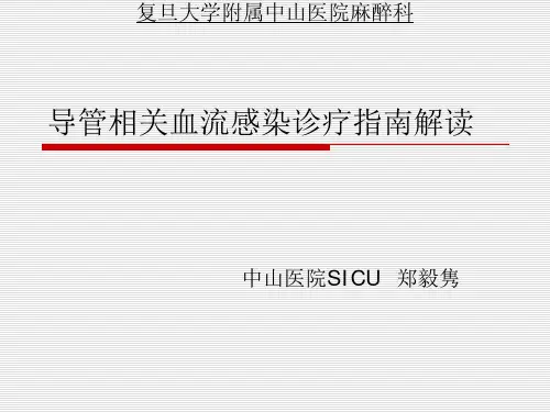 导管相关血流感染指南解读