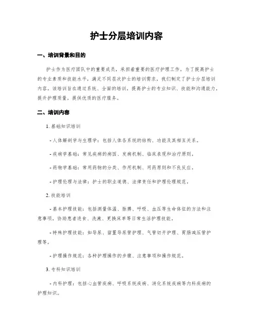 护士分层培训内容