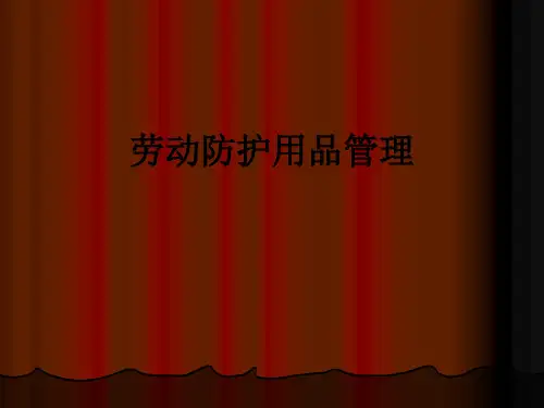 劳动防护用品管理PPT课件