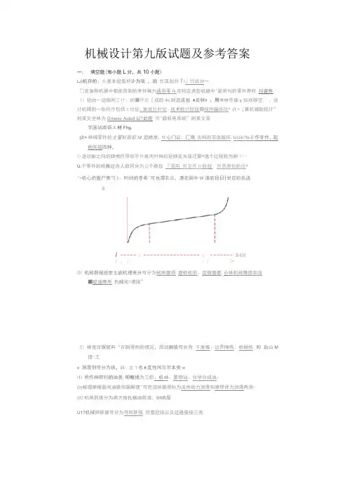机械设计第九版试题与答案
