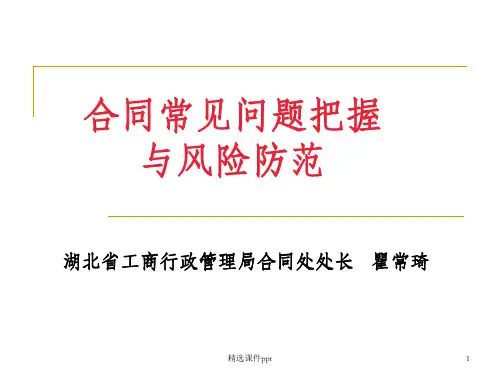 《合同常见问题把握》PPT课件