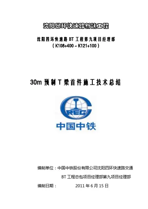 30米预制T梁技术总结