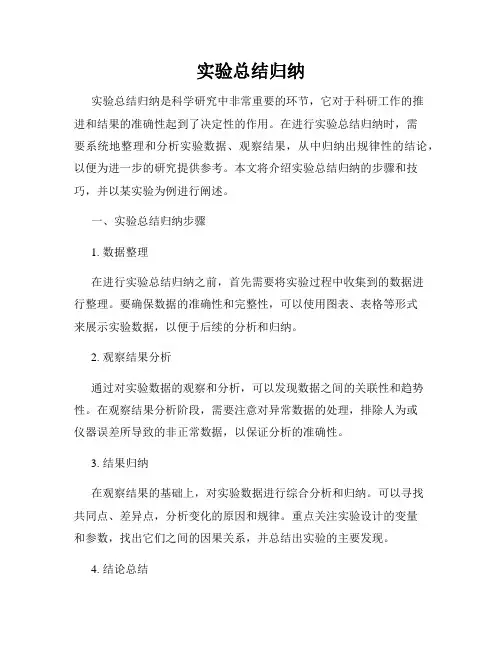 实验总结归纳