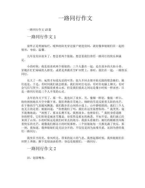 一路同行作文