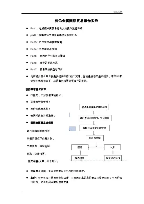 有色金属国际贸易操作实务