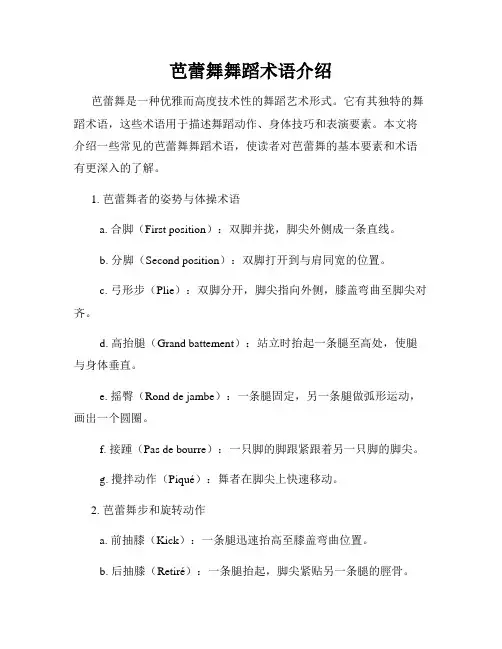 芭蕾舞舞蹈术语介绍