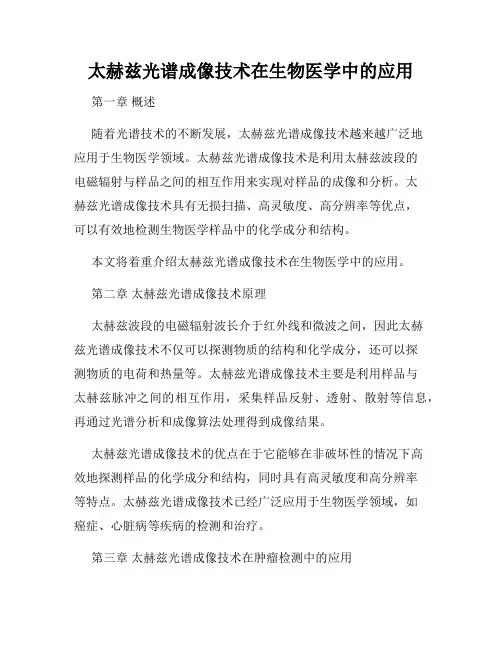 太赫兹光谱成像技术在生物医学中的应用