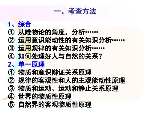新人教版高二政治《生活与哲学》辩证唯物论专题复习(共27张PPT)