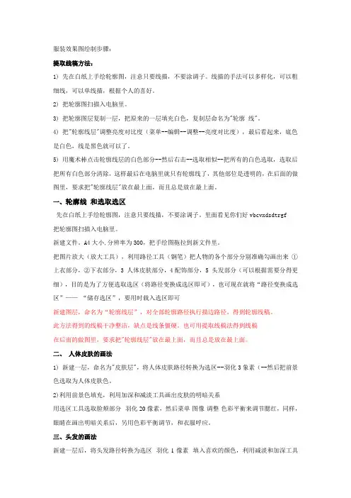 服装效果图绘制步骤