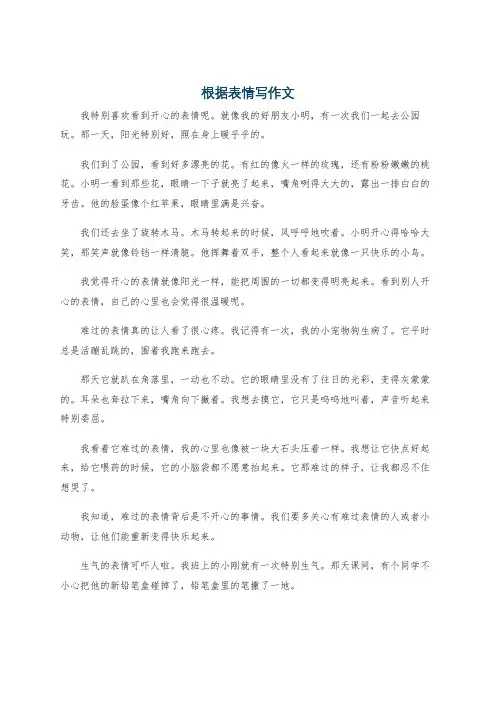 根据表情写作文