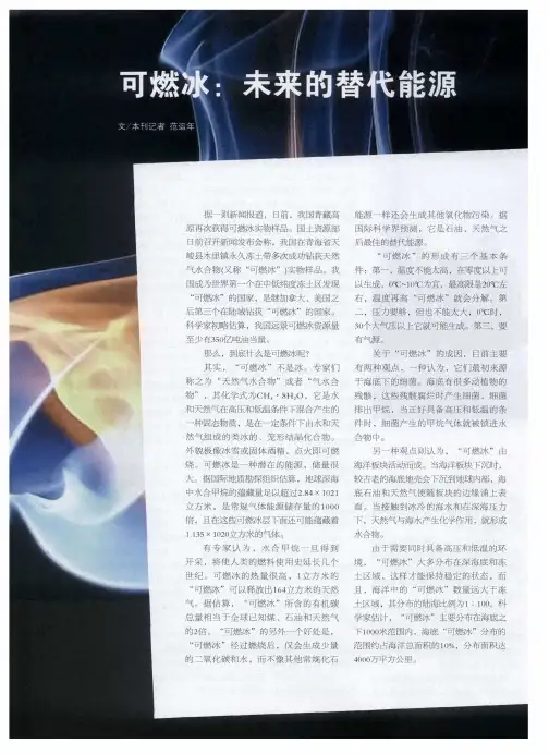 可燃冰：未来的替代能源