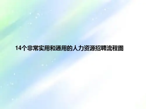14个非常实用和通用的人力资源招聘流程图