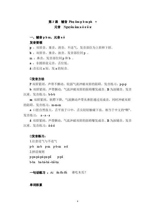 胡婷婷 实用越南语 第3课