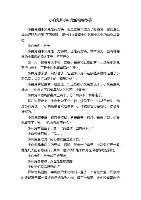 小白兔和小灰兔的动物故事