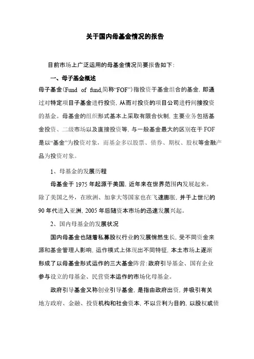 母基金要点简介