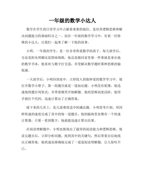 一年级的数学小达人