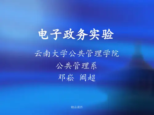 电子政务实验