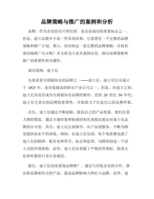 品牌策略与推广的案例和分析