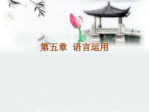 第五章 语言运用