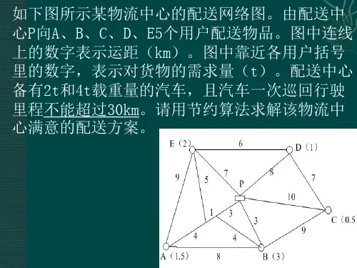 节约里程法例题