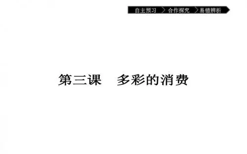 高一政治(人教版)必修1课件：3.1消费及其类型
