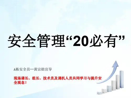 安全管理20必有---重点学习及实践提升