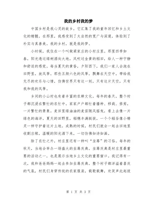 我的乡村我的梦