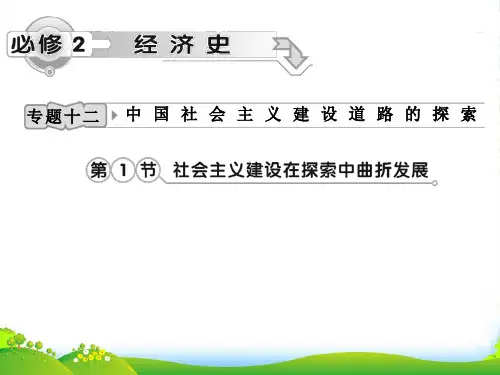 高考历史一轮复习 专题12 第1节 社会主义建设在探索中曲折发展课件 人民