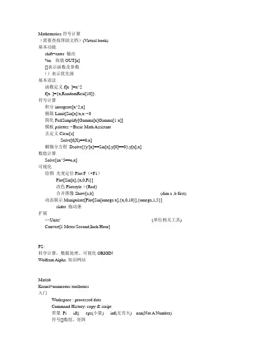 Mathematica符号计算