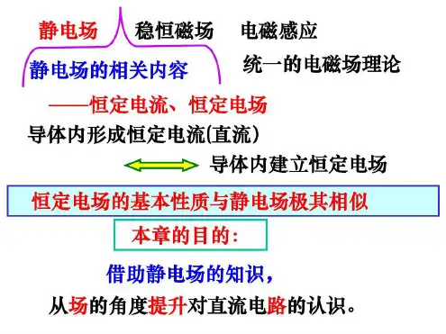 恒定电流和恒定电场_2023年学习资料