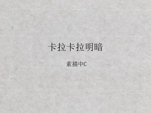 石膏头像写生明暗少儿素描美术PPT课件
