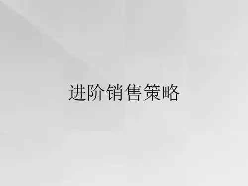 进阶销售策略