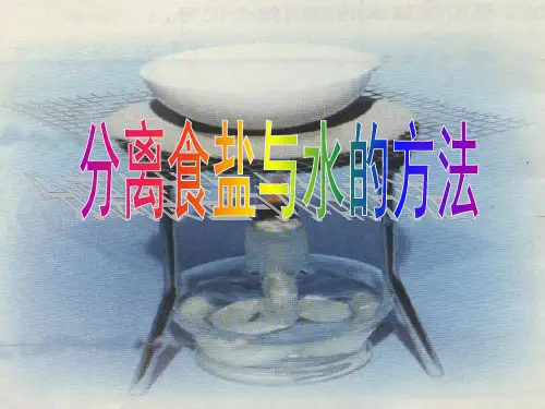 分离食盐和水的方法