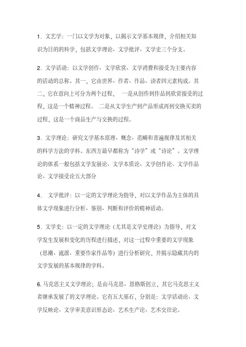 文学理论概念