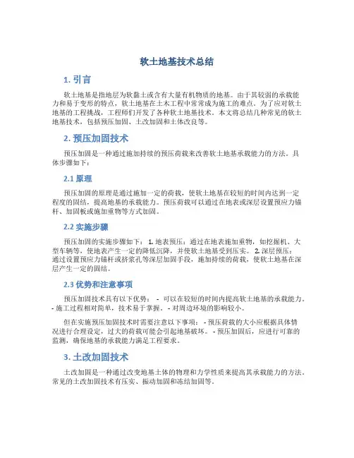 软土地基技术总结
