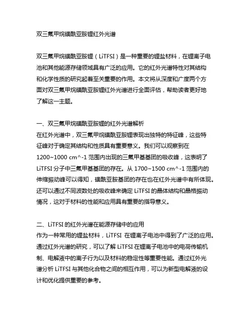 双三氟甲烷磺酰亚胺锂红外光谱