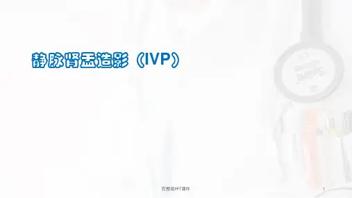 静脉肾盂造影(IVP)PPT课件