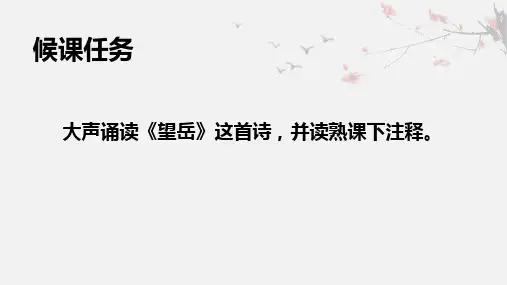《望岳》ppt课件