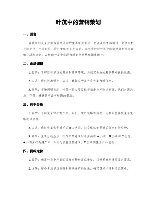 叶茂中的营销策划