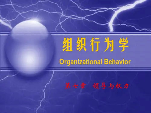 第7章领导与权力组织行为学PPT课件