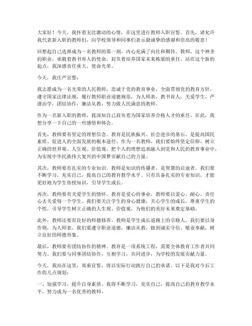 重温教师入职宣誓感言