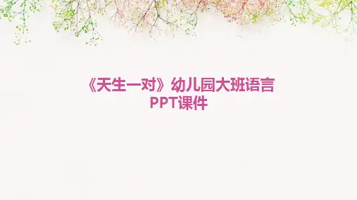 《天生一对》幼儿园大班语言PPT课件