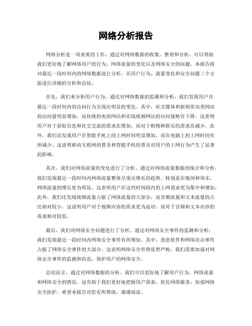 网络分析报告