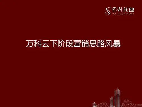 (开发商)万科云下阶段推广建议