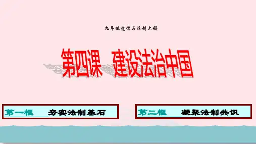 新人教版九年级道德与法治上册第4课《建设法治中国》教学课件