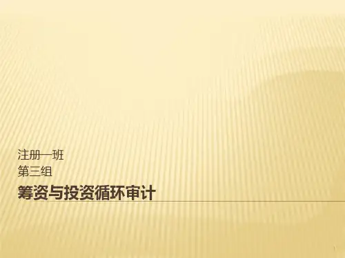 -筹资与投资循环审计PPT课件